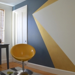 pitture geometriche parete cameretta. By Curbly su Pinterest. Photo Editor Elli Shea Carter