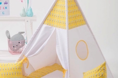 Teepee Wigiwama bianco e giallo