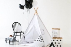 Teepee Wigiwama bianco e nero