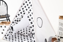 Teepee Wigiwama bianco segni neri