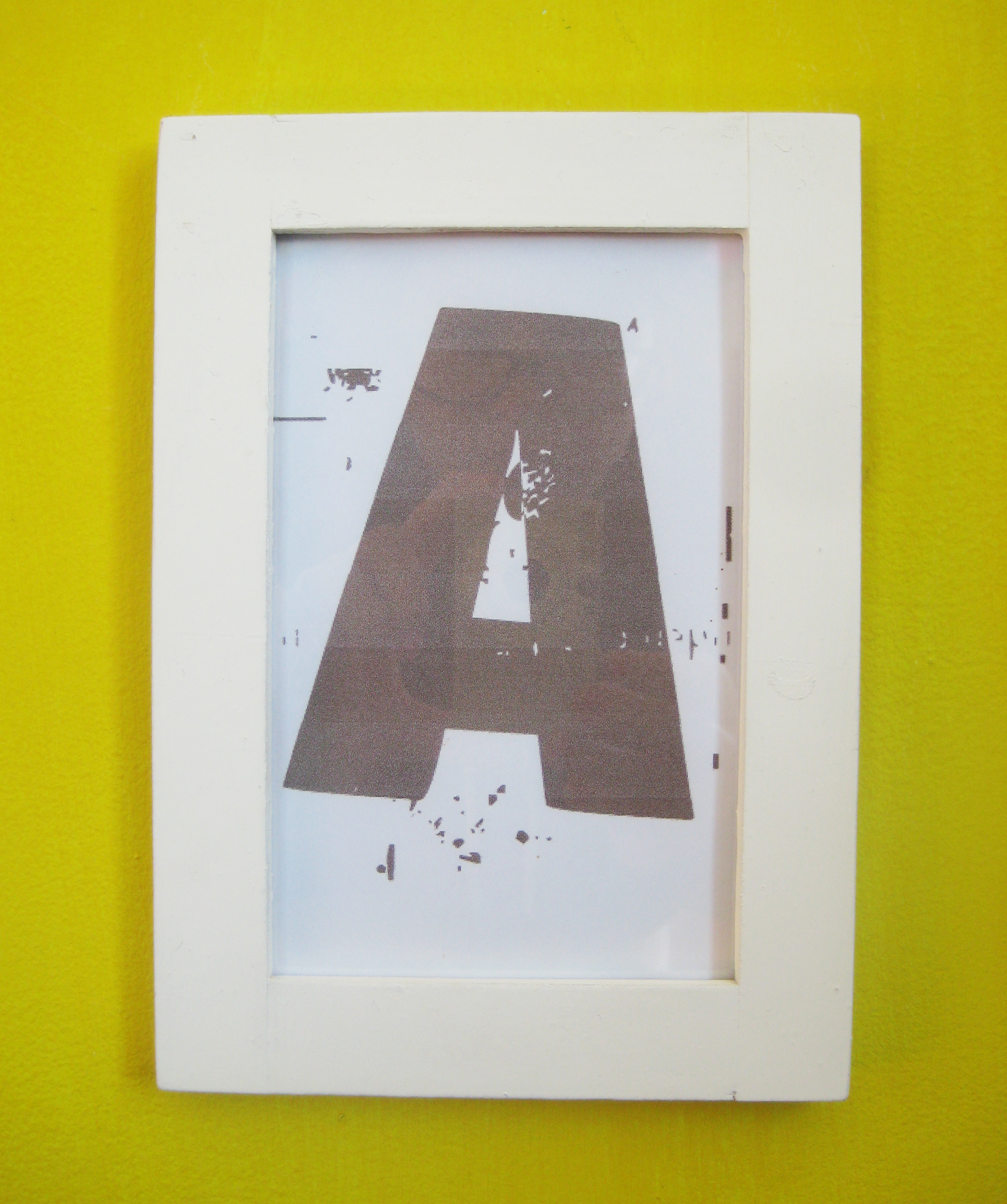lettera stampata quadro decorazione